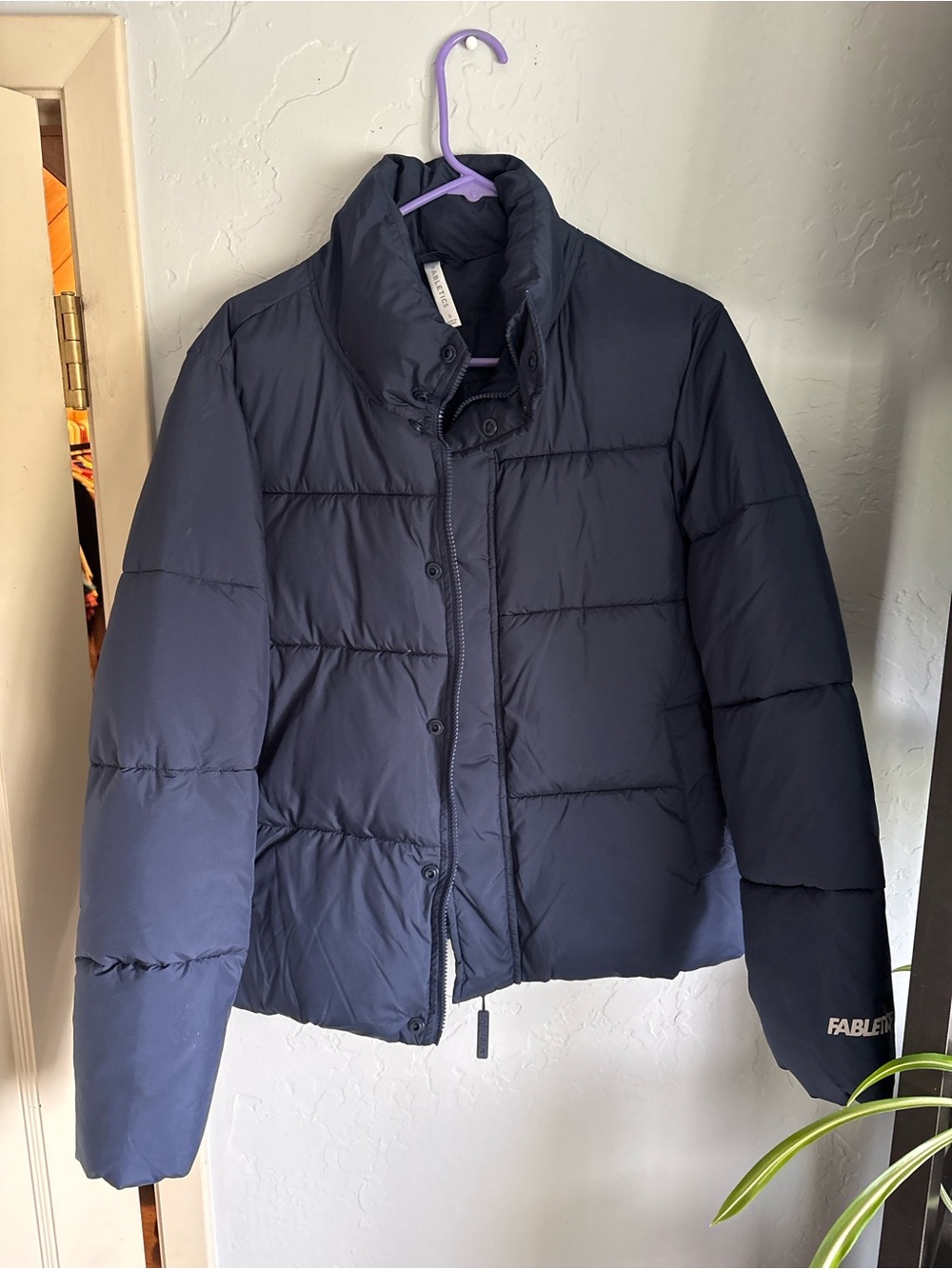 Fabletics Navy Quilted Puffer Jacket